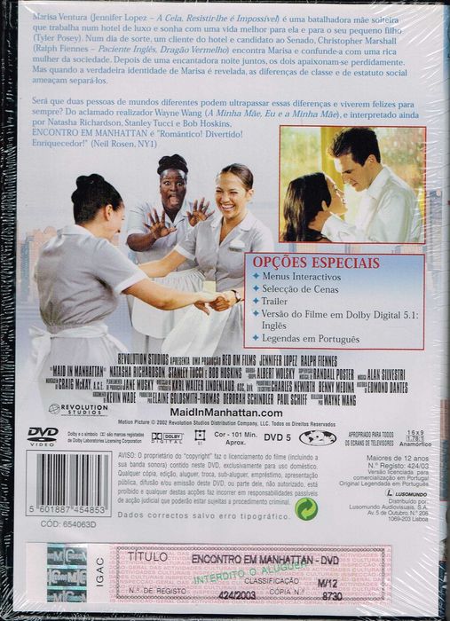 Filme em DVD: ENCONTRO EM MANHATTAN - Novo! A Estrear! Selado!