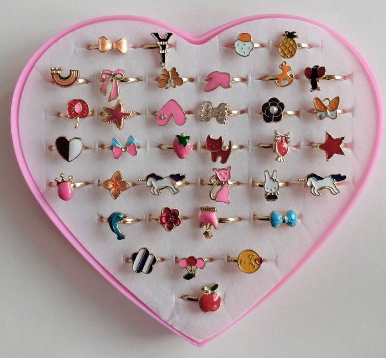 Набір каблучок 36 одиниць для дівчинки / кольцо