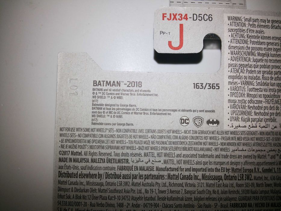 Batman - Carros Antigos - Batmobile - Hot Wheels escala 1/64