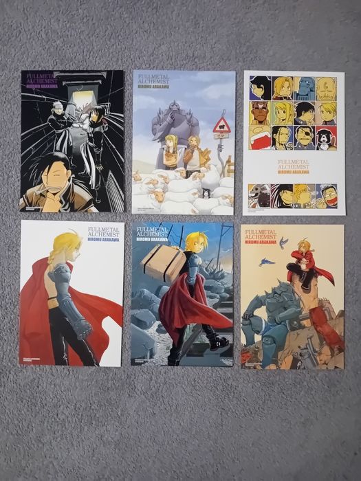 Fullmetal Alchemist dodatki z mangi - pocztówki i magnesy JPF