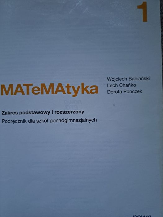 Matematyka kl.1 Nowa Era