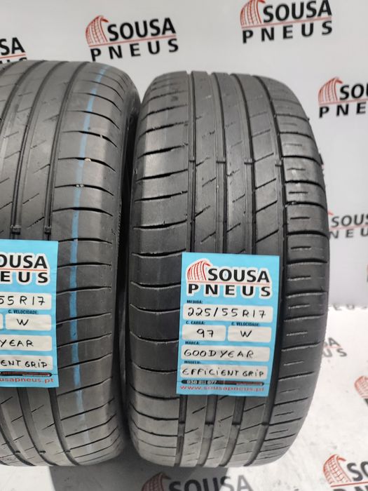 2 pneus semi novos 225-55R17 Bridgestone - Oferta da Entrega
