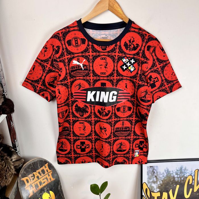 Amsterdam Puma Soccer Jersey T-shirt Pilkarski Blockcore 90s Y2k rare