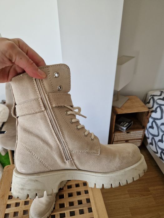 Botas camurça bege 36 da foreva