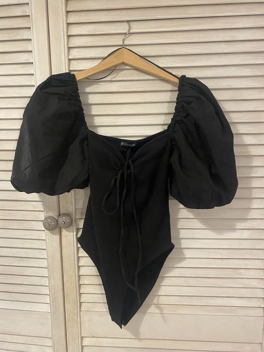 Body z bufiastymi rękawami zara r. S