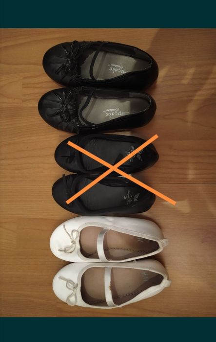 White and Black Girls' Slippers