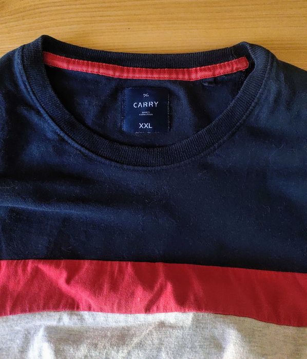 Granatowy T-shirt męski