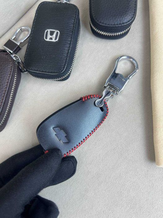 Кожаная ключница Chevrolet кожаный чехол для автоключей Шевроле