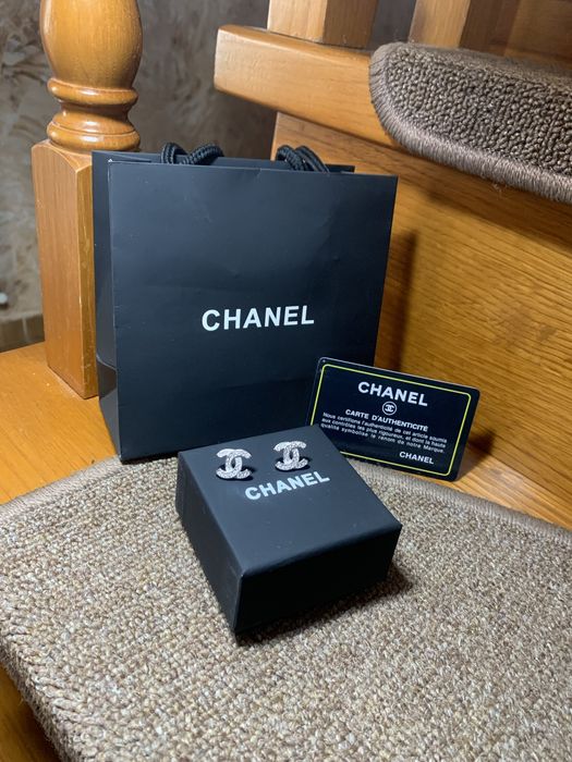 Сережки CHANEL  / Серьги Шанель Срібло 925