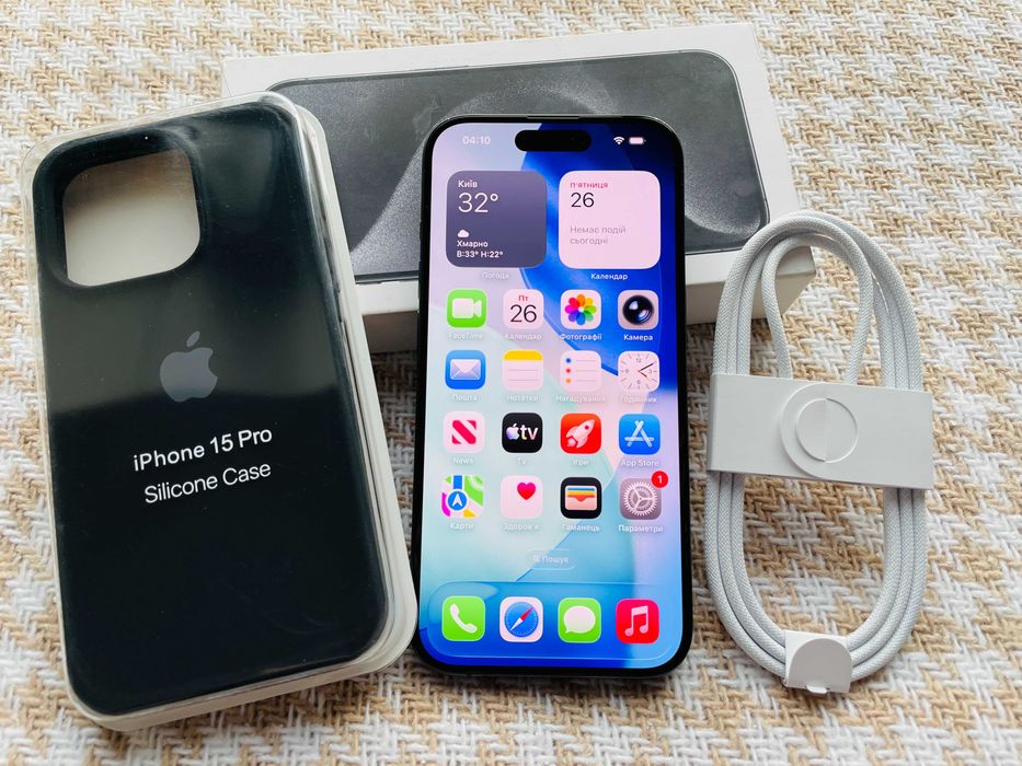 IPHONE 15 PRO 128Gb АКБ 96% Black Titanium NEVERLOCK ( 25269)