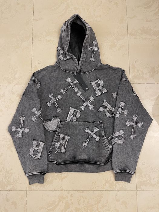 Худи Racer Worldwide Washed Black Patch Hoodie Рейсер Оригинал: 5