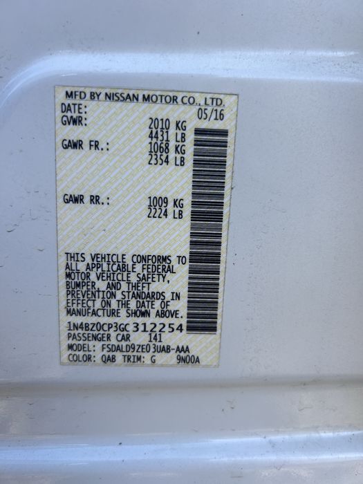 Nissan Leaf 2016 30kw Київ.