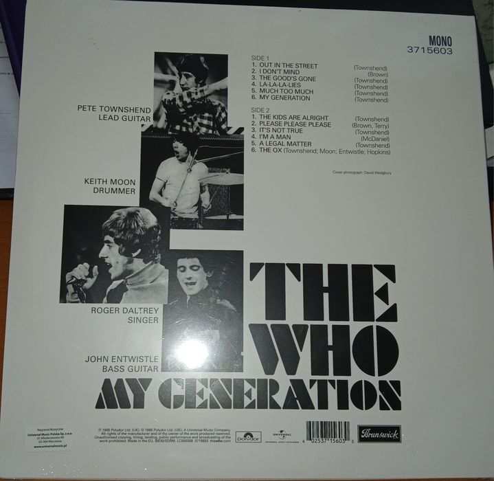 The Who My Generation vinyl winyl nowa