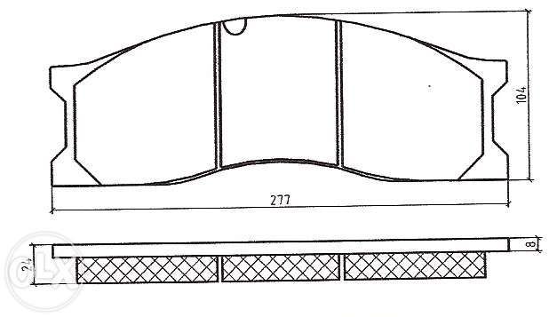 Wozidło  Terex TA klocki hamulcowe