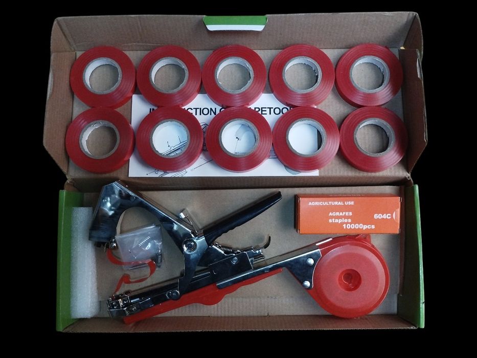 Подвязочный .степлер-тапенер усиленный.Tapetool+.лента 10шт+скоба 1уп