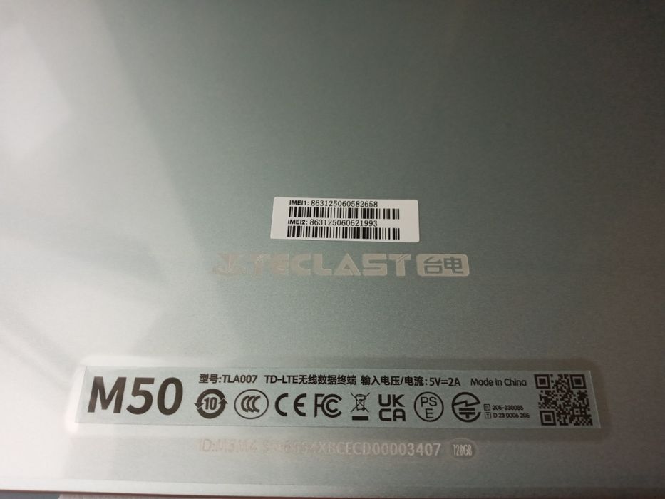 Teclast M50,6+8 Gb/128Gb, 4G 2 сим,єкран 10,1"  FHD IPS