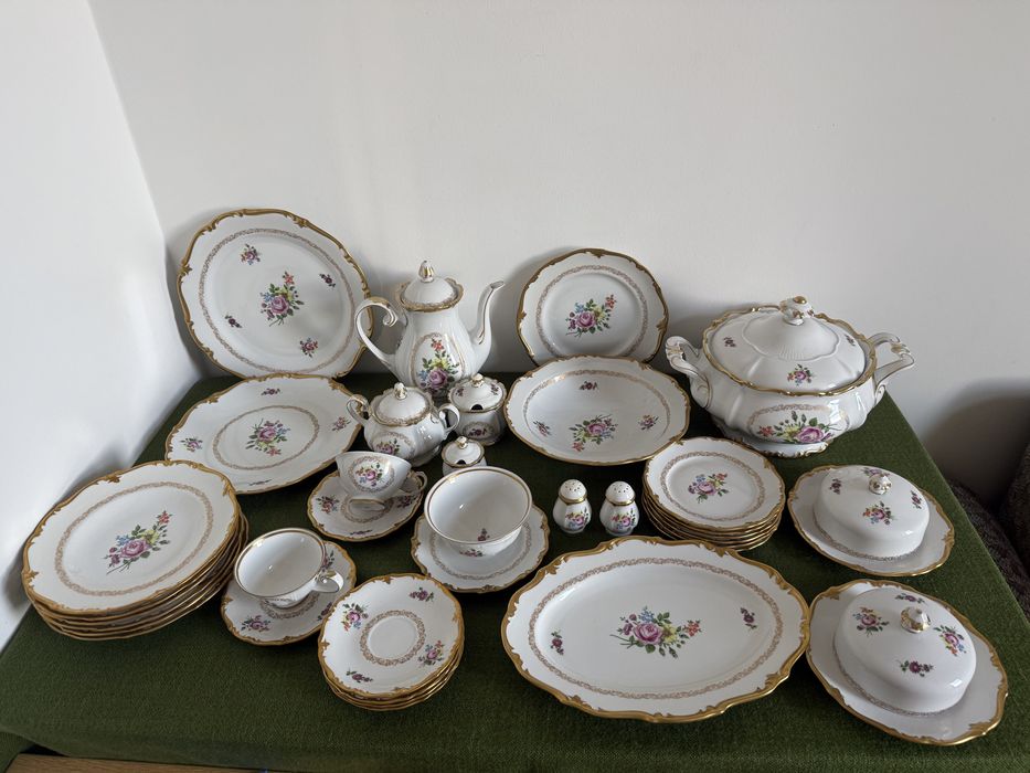 Porcelana złocona Reichenbach w stylu barokowym