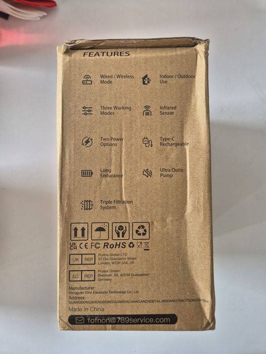 Fonte Água (Cão /Gatos) sem fios com sensor de movimento (3.2 litros)