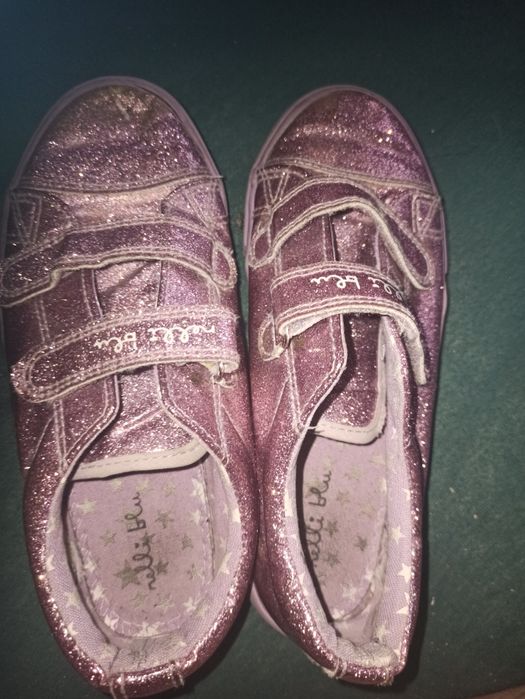Buty Nelli Blu rozm 33 fioletowe brokatowe na rzepy
