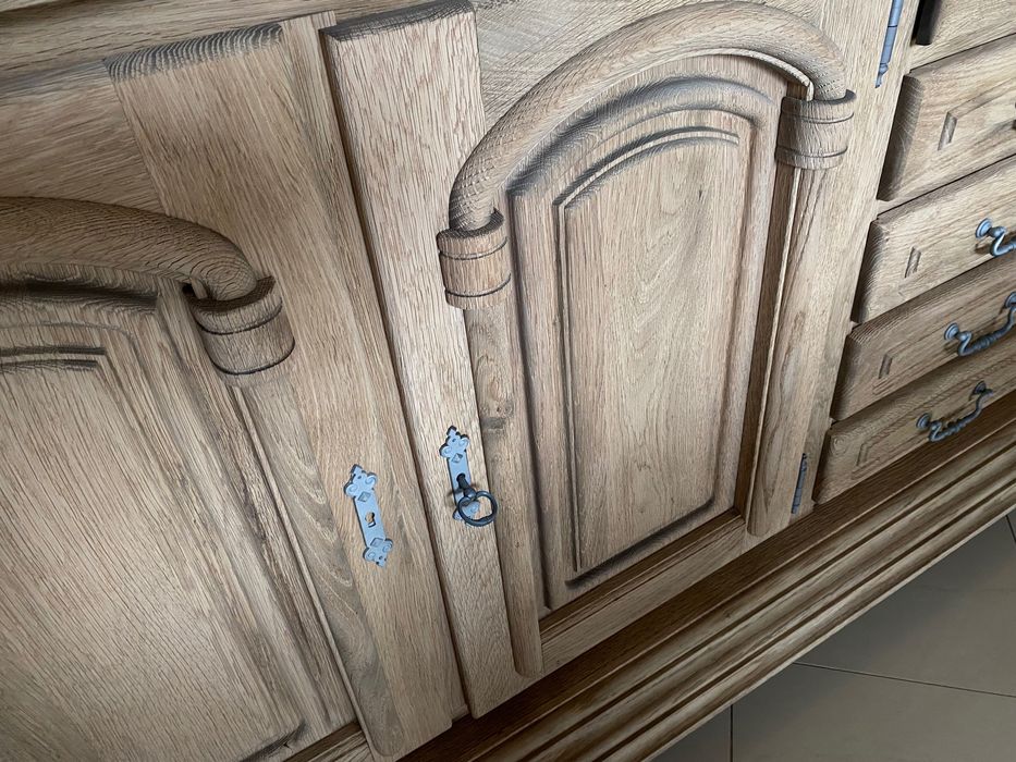 Komoda drewniana długa, rustykalna