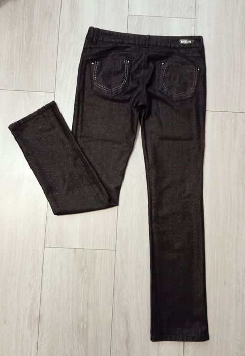 Spodnie damskie M srebrna nitka