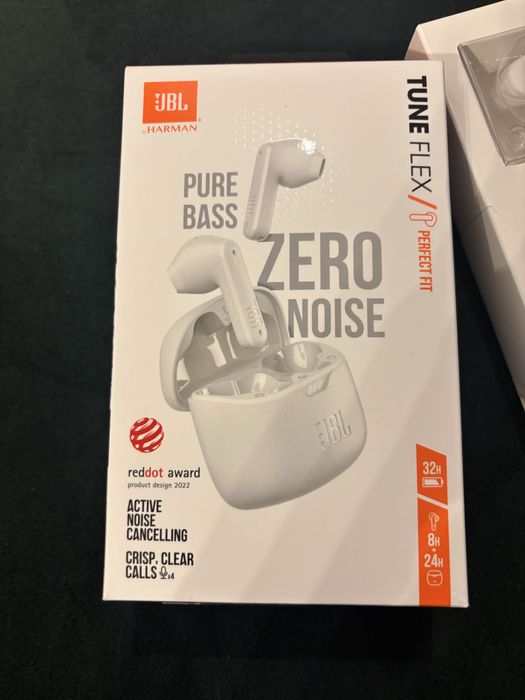 Słuchawki bezprzewodowe JBL Tune Flex Douszne Bluetooth 5.2 Biały