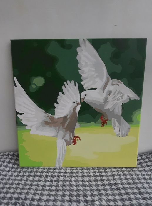 Продам картину по номерам/голуби