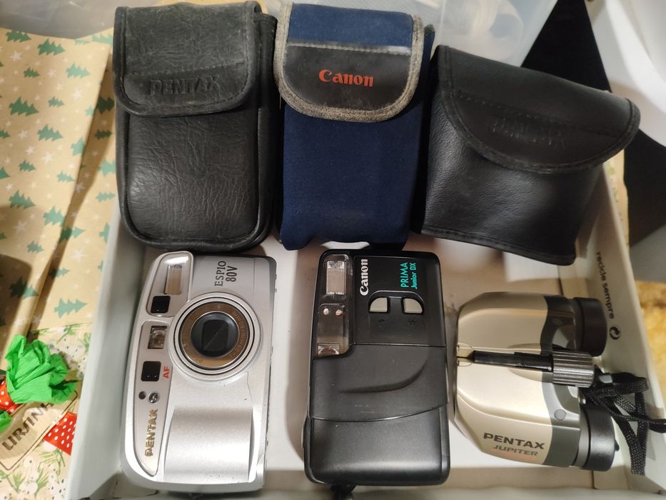 Máquinas fotográficas  + binoculos