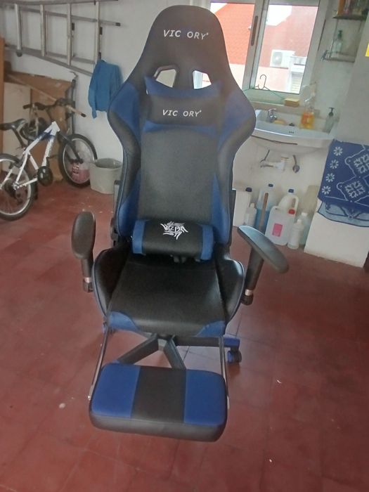 Cadeira Gaming BELIANI Victory Azul 60x60x132