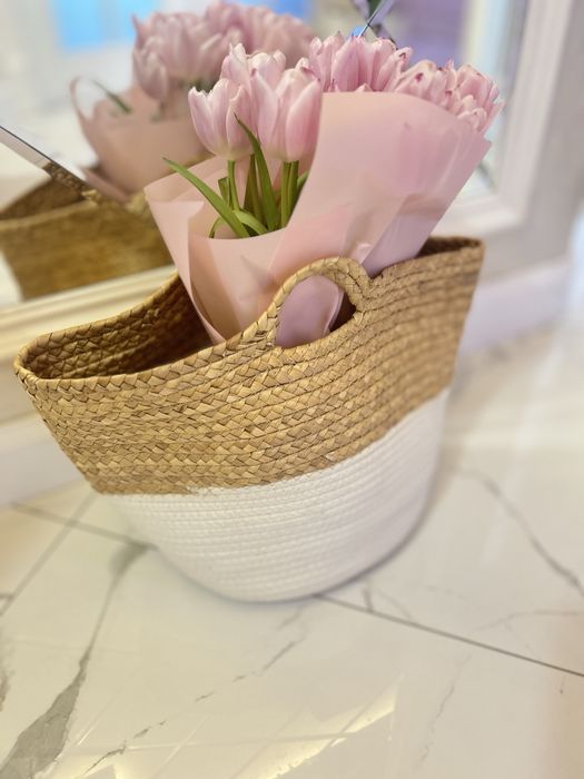 Сумка кошит солома джут