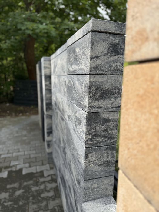 Promocja Ogrodzenie pustak 500x200x200 Stalowo Biały