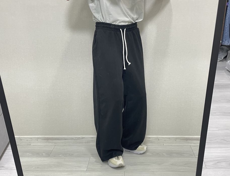 Штани спортивні широкі чорні sweatpants спортивные штаны baggy jaded