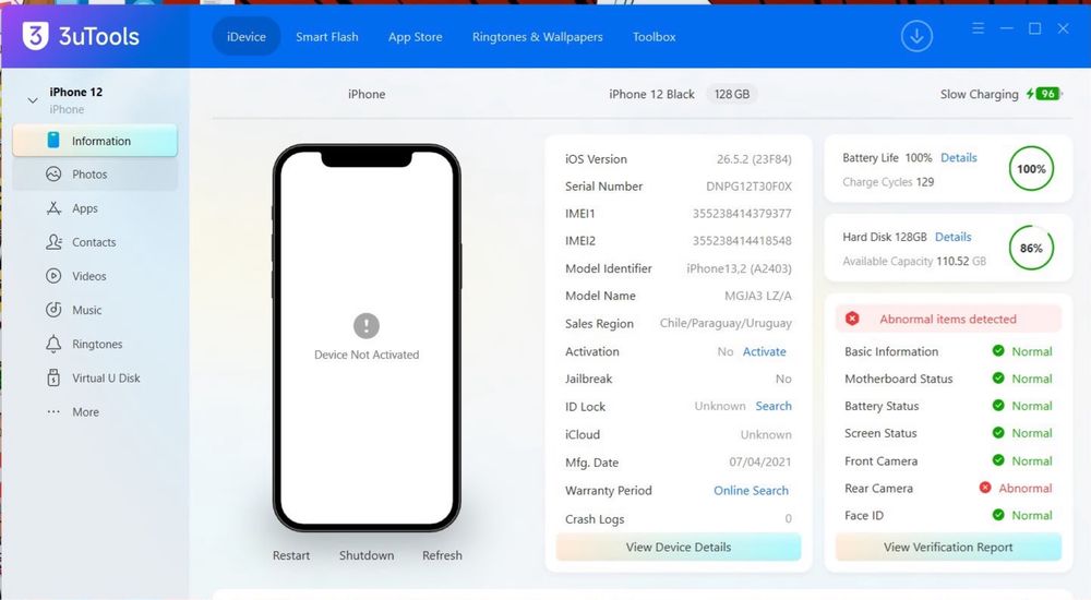 Iphone 12 para peças