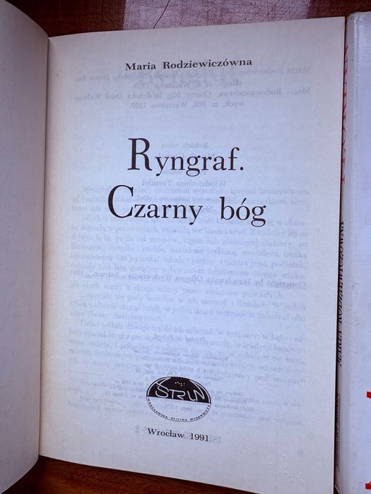 Maria Rodziewiczówna Ryngraf / Czarny Bóg Florian Macierz