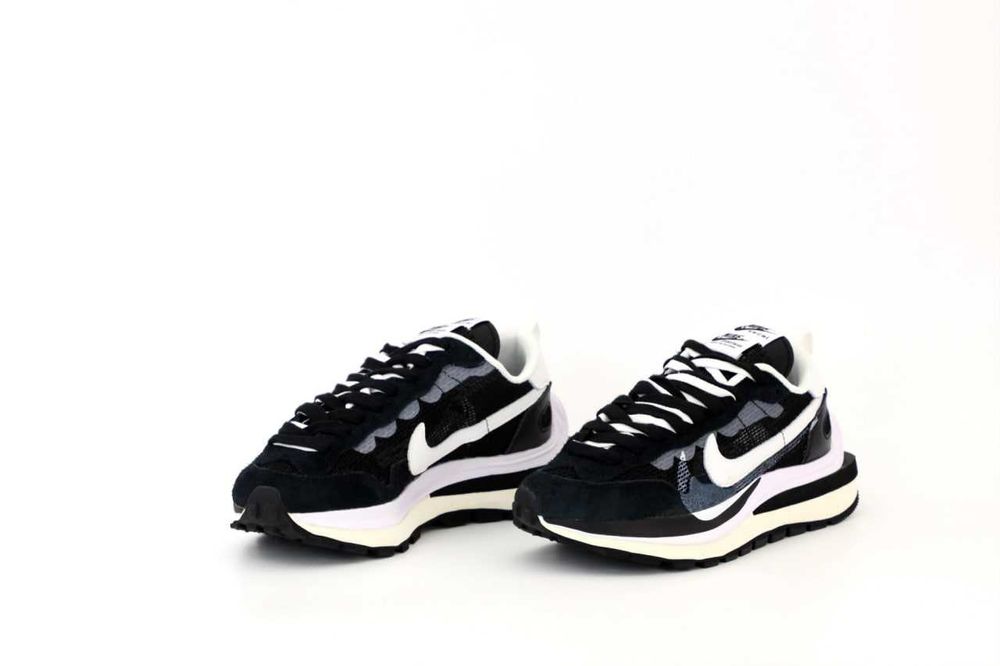 Чоловічі кросівки Sacai Nike VaporWaffle "Black/White" v1. 40-45