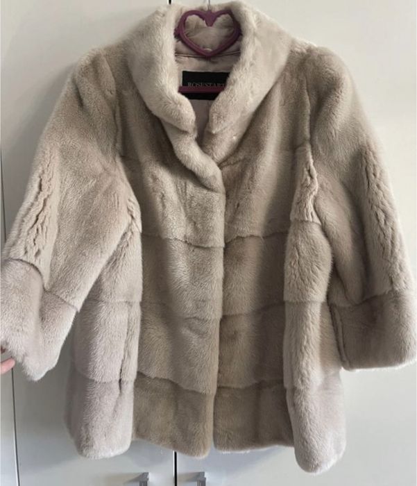 Manzari Автоледи Плюшевая норковая шуба пудра !