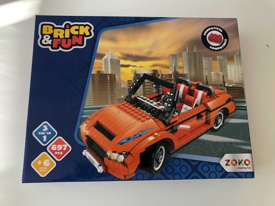 Blocos de Construção Carro 3 em 1 Brick & Fun Zoko (697 Peças)