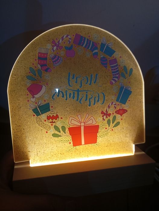 Lampa świąteczna Merry Christmas