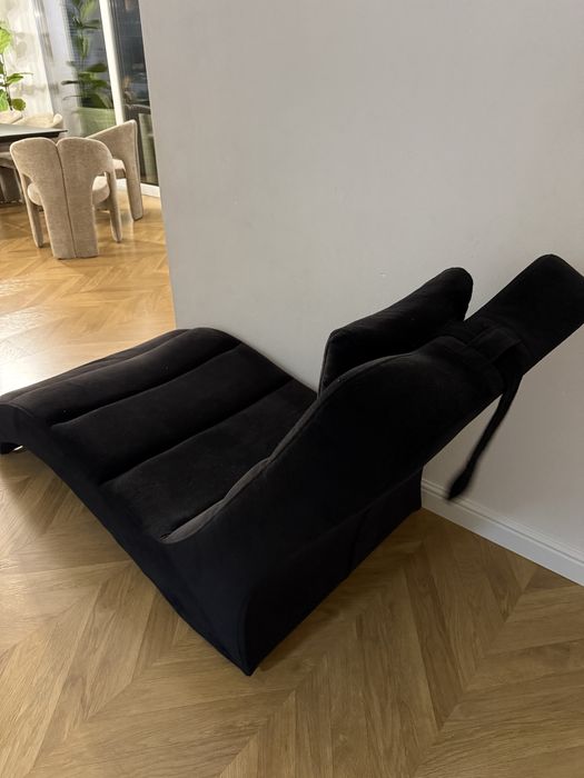 Szezlong fotel czarny