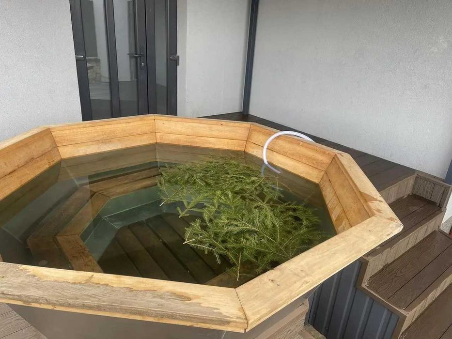 Карпатський Банний Чан на дровах из метала/нерж и ольхи на 4-6 чел