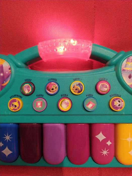 Teclado e microfone com música, brinquedos criança