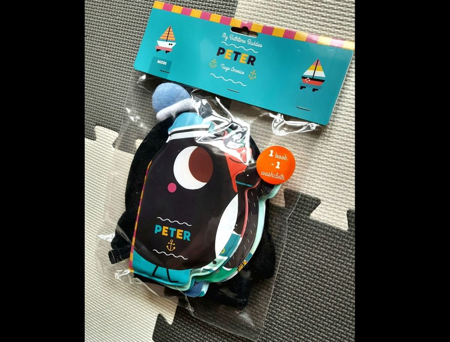 Peter My Bathtime Buddies książeczka kąpielowa z myjką angielski