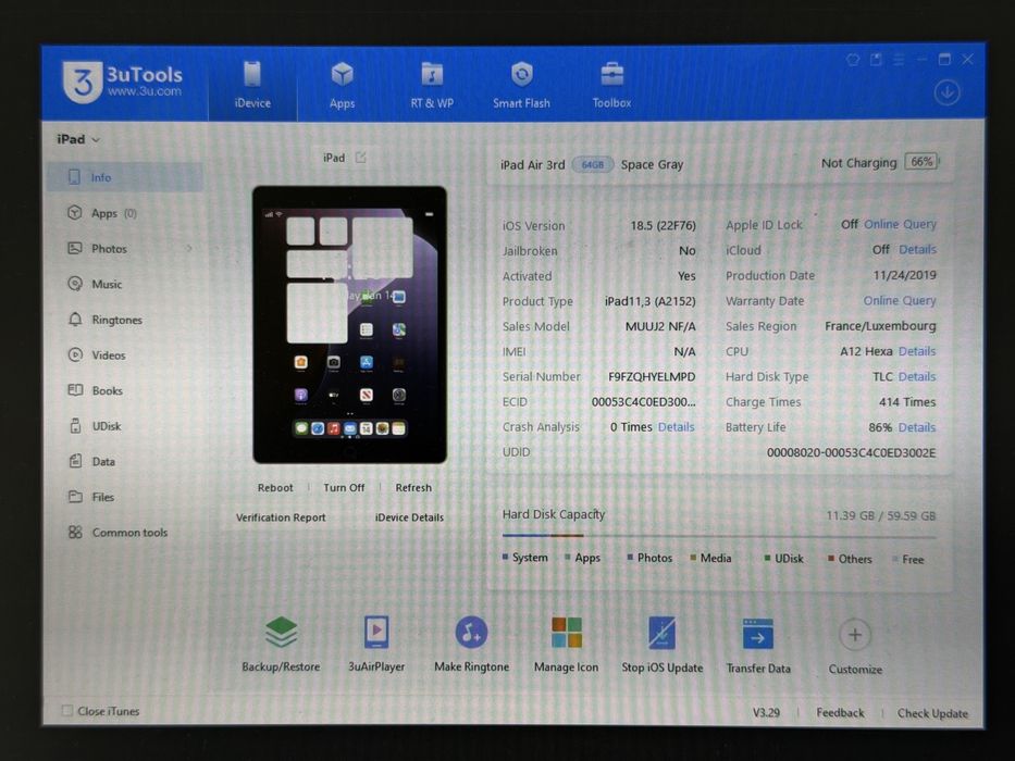 iPad Air 3 (A2152) - 64GB - faktura VAT 23%