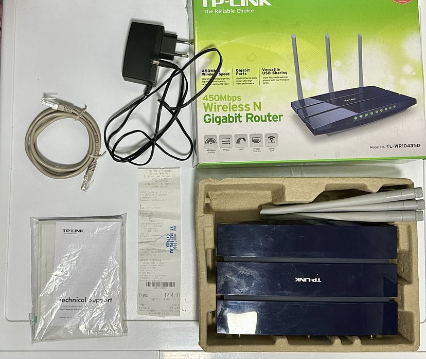 Роутер TP-Link TL-WR1043ND, wifi маршрутизатор в идеальном состоянии