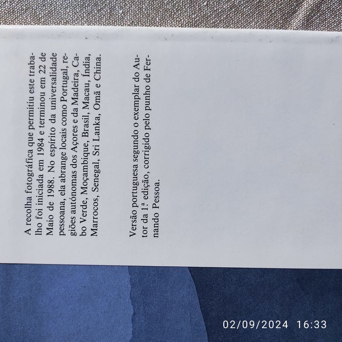 Mensagem de Fernando Pessoa edição Banco Nacional Ultramarino