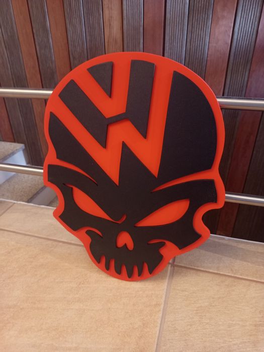 Caveira Volkswagen em relevo
