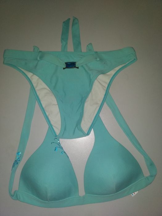 Купальник голубой, вышивка бисером, обмен, ваша цена