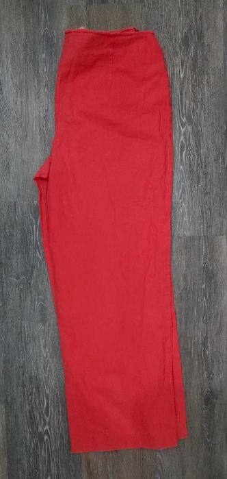 Vicini koralowe spodnie lniane r. 42