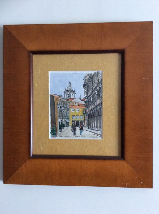 Duas aguarelas da cidade de Braga