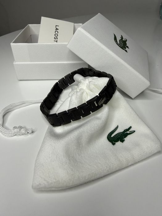 Bransoletka Lacoste Czarna Nowa